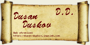 Dušan Duškov vizit kartica